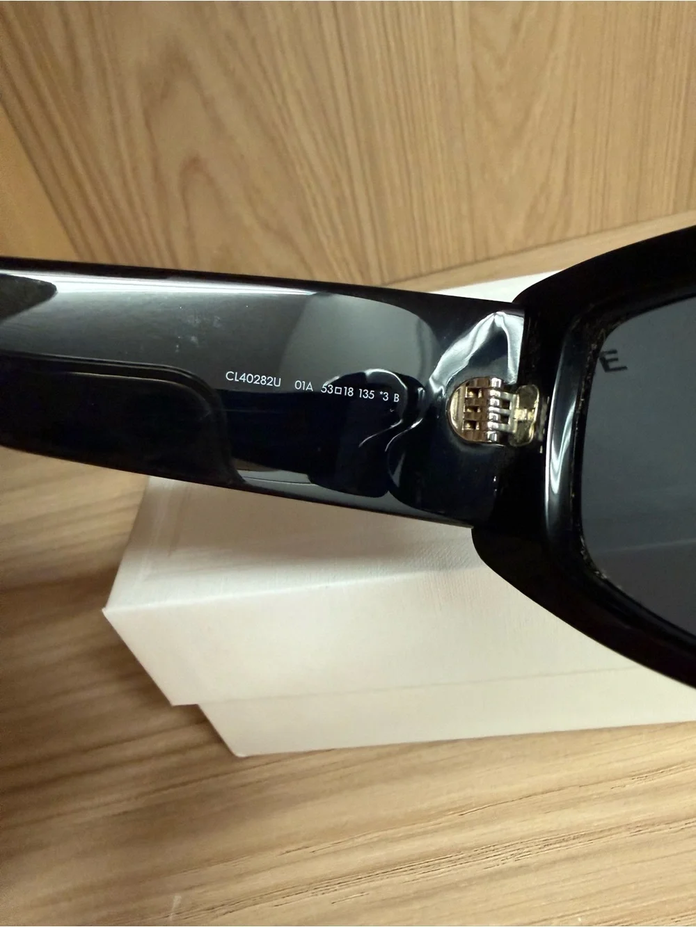 Celine Black Sunglasses with Silver Triomphe Detail - Picture 10 of 12